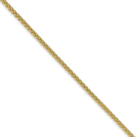 1.5mm 14k Yellow Gold Hollow Wheat Chain Necklace