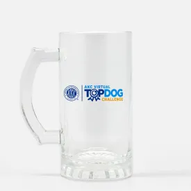 AKC Virtual Top Dog Challenge Glass Beer Stein