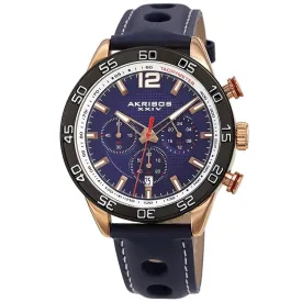 Akribos Xxiv Quartz Blue Dial Men's Watch AK1097RGBU