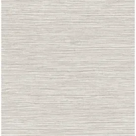 Alton Light Grey Faux Grasscloth Wallpaper  | Brewster Wallcovering