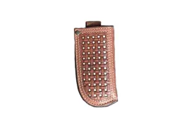 Ariat Brown Leather Basket Weave Knife Sheath