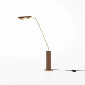 Astrid Floor Lamp, Dark Brown Leather