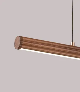 Australian Fluted Timber Linear Pendant