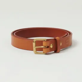 Barnes & Moore Slim Roller Belt - Harness Tan/Brass