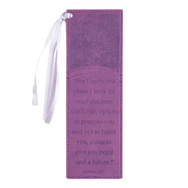 Bookmark I Know The Plans Purple Faux Leather Bmf022