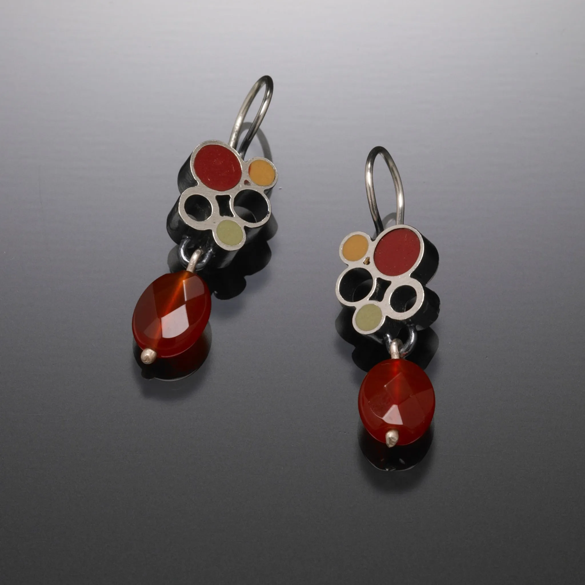 Bubble Drop Earrings (red)