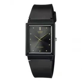 Casio Rectangular Analogue Black Dial Resin Strap Unisex Watch| MQ-38-1ADF