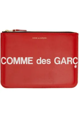 CDG Wallets U Comme Logo Large Pouch