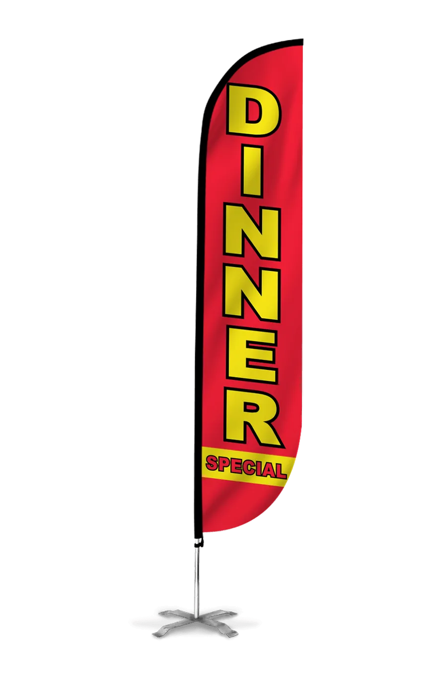 Dinner Special Feather Flag