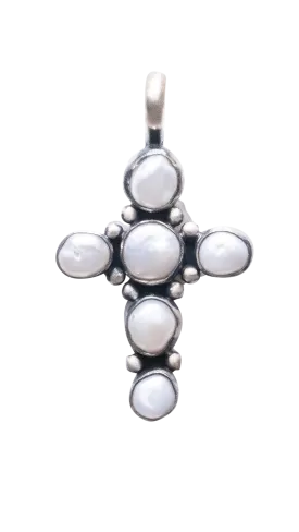 Freshwater Pearl Cross Pendant | Lowell Draper