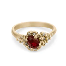 Gemfields Ruby and Diamond Ring with Filigree Detail