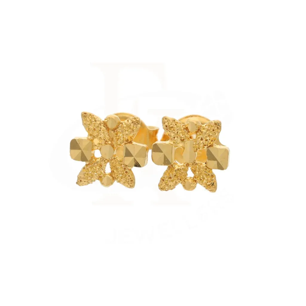 Gold Classic Design Cute Korean Earrings 21KT - FKJERN21KM8474