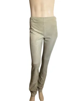 ITALIAN SUEDE PANT IN SOFT GRAY SIZE 0/2