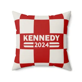 Kennedy Classic Checker Red Square Pillow