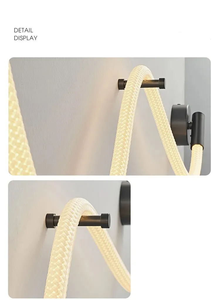 Kolia Dimmable LED Indoor/Outdoor Waterproof Wall Lamp Flexible Fabric Rope