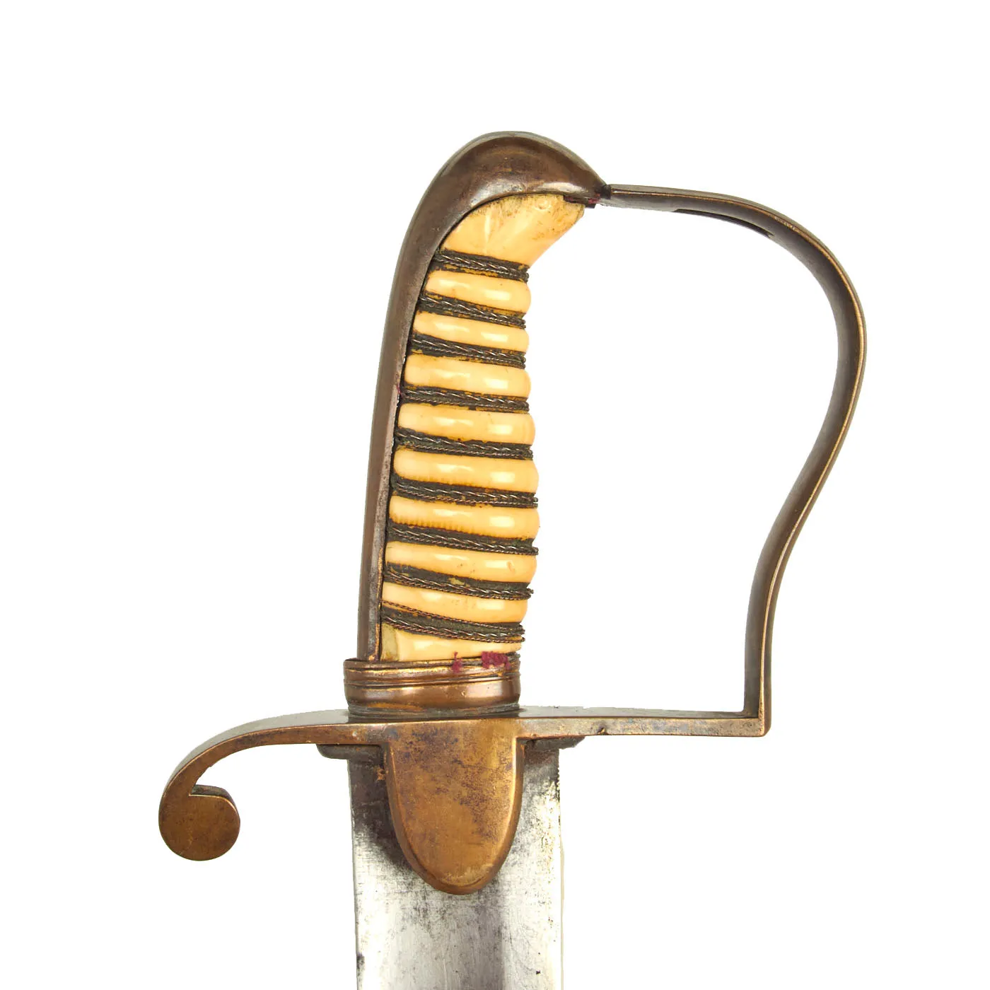 Original British Georgian Officer’s Saber with Walrus Bone Hilt Inscribed to Lt. Col. Alexander Hamilton - 30th Reg’t of Foot - Served at Quatre Bras and Waterloo