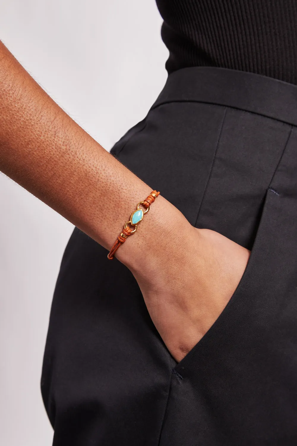 Reina Single Wrap Bracelet Turquoise