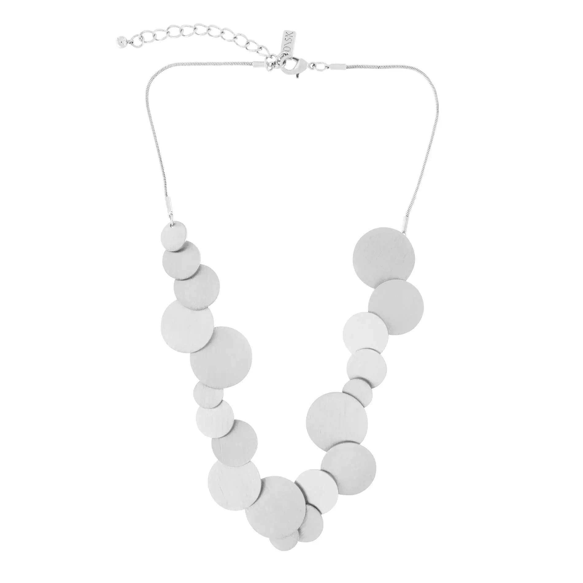 Tara Short Multi Dot Necklace Silver Plating