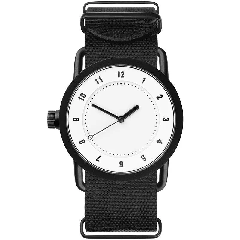 TID No.1 White Dial / Black Leather Strap / Black Buckle