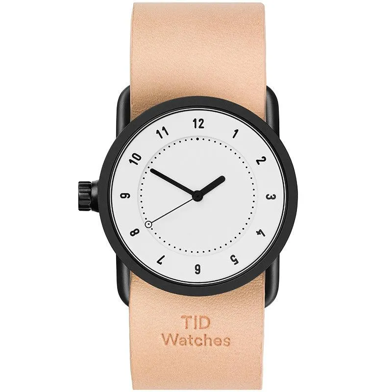 TID No.1 White Dial / Black Leather Strap / Black Buckle