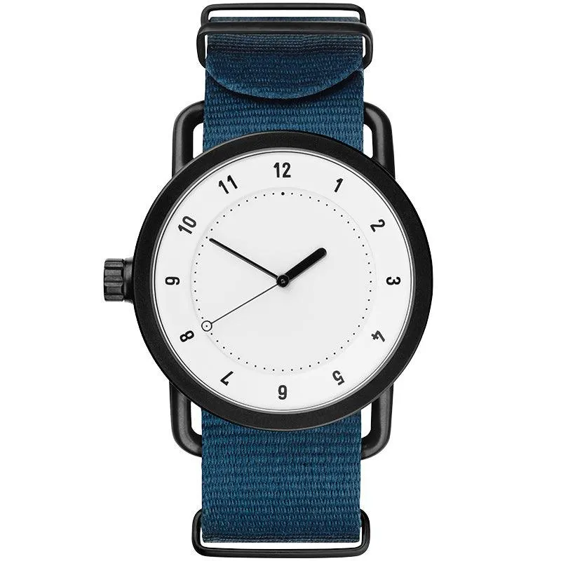 TID No.1 White Dial / Black Leather Strap / Black Buckle