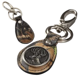 Webers Camo Leather Key Ring